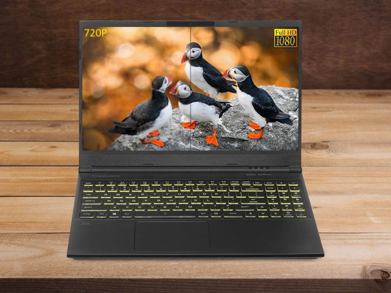 EVOO Gaming Laptop, 15.6" FHD Display, Intel Core i5-10300H Upto 4.5GHz, 16GB RAM, 1TB NVMe SSD, NVIDIA GeForce GTX 1650, HDMI, Mini DisplayPort, Card Reader, Wi-Fi, Bluetooth, Windows 10 Pro