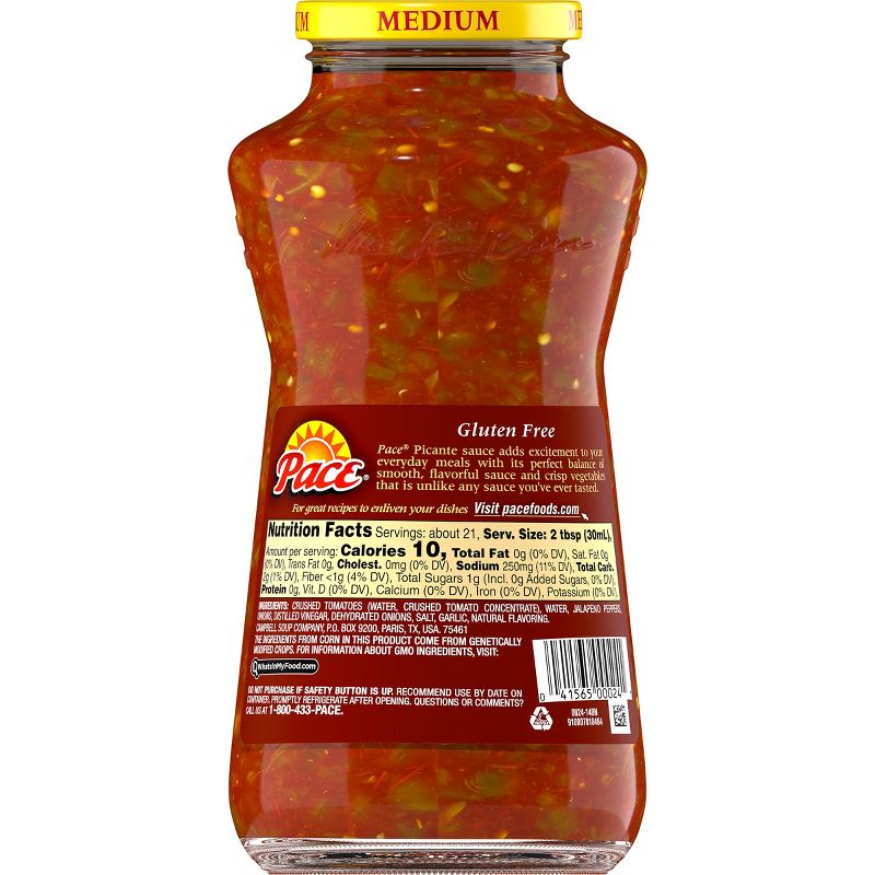 Pace Medium Picante Sauce 24oz
