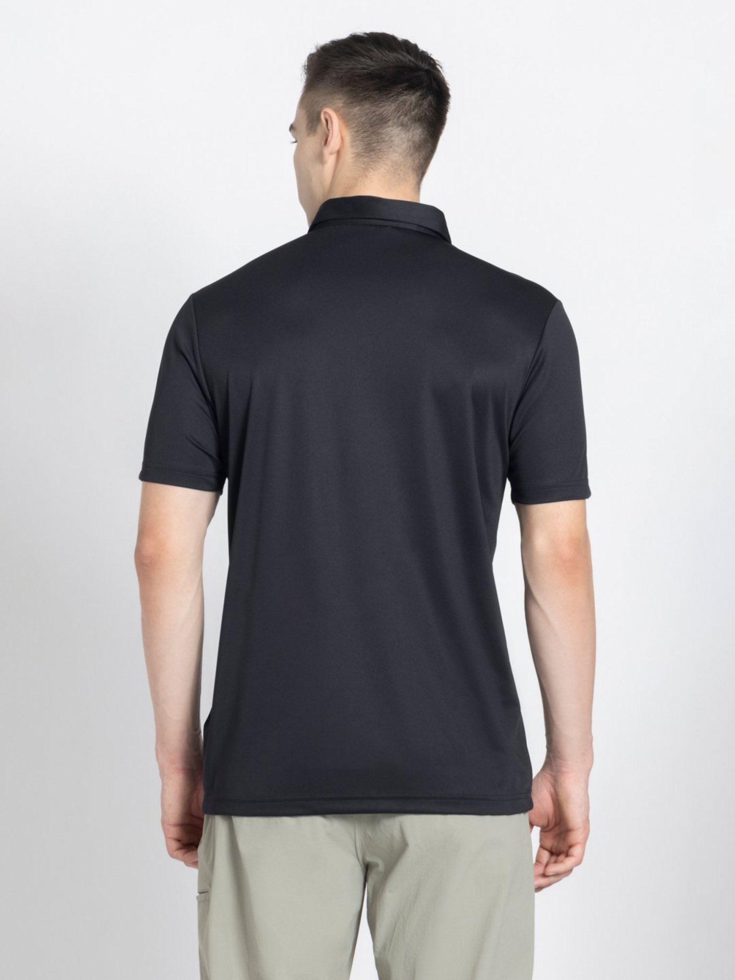 adidas Black Regular Fit Printed Golf Polo T-Shirt