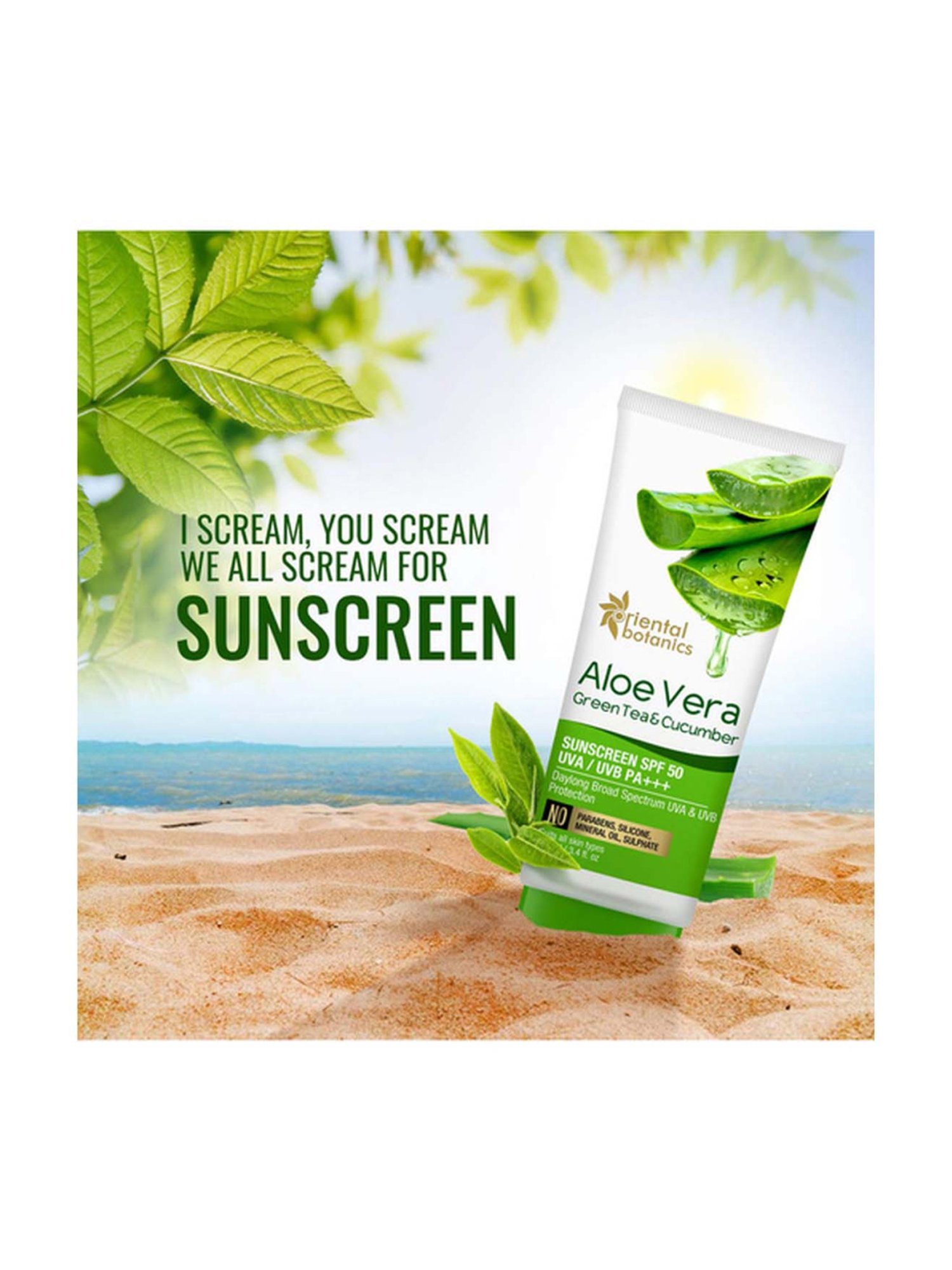 Oriental Botanics Sunscreen SPF 50 UVA/UVB PA+++ - 100 ml