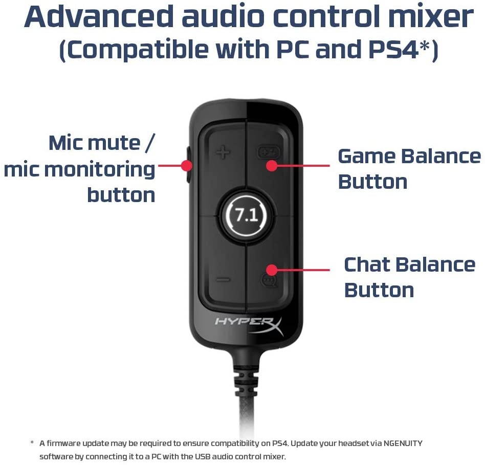 HyperX Cloud Alpha S - PC Gaming Headset, 7.1 Surround Sound, Adjustable Bass, Dual Chamber Drivers, Breathable Leatherette, Memory Foam, and Noise Cancelling Microphone - Blackout (HX-HSCAS-BK/WW)