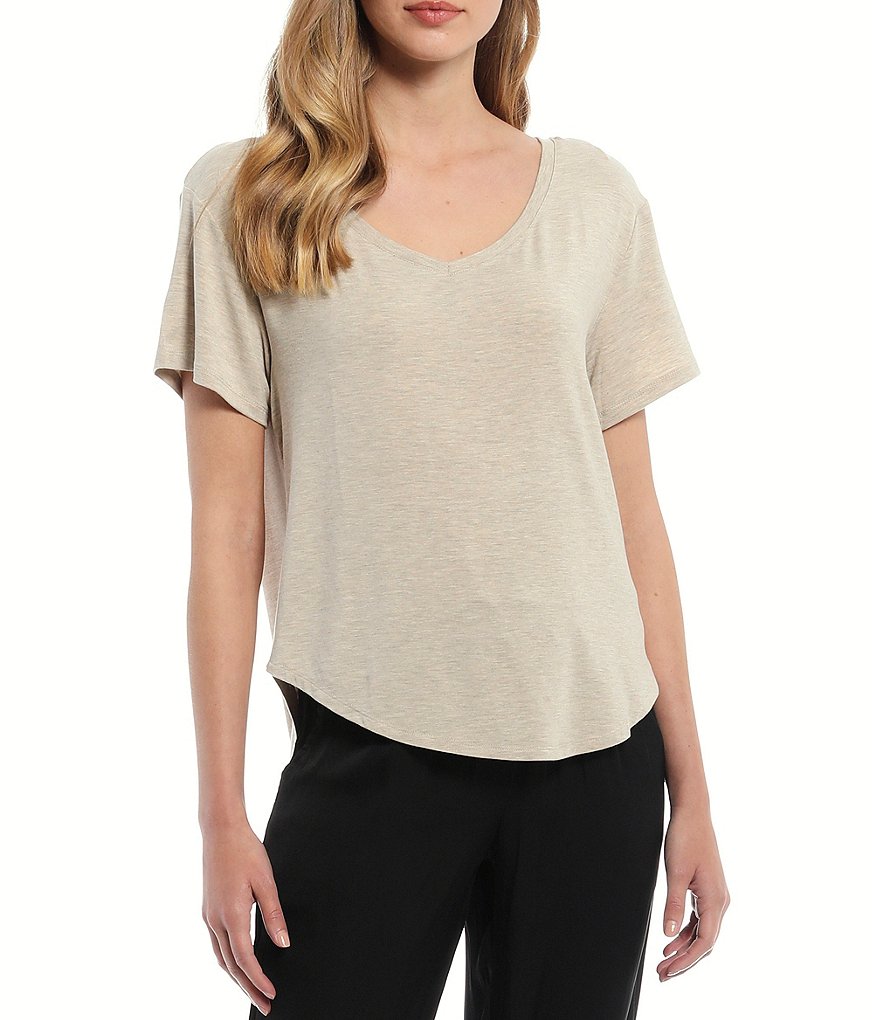 VAN WINKLE & CO. Solid Jersey Knit Sleep Tee