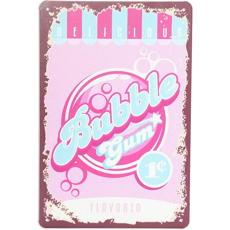 Okuna Outpost 6 Pack Retro Metal Kitchen Signs, Vintage Food Wall Art (8 x 11.8 in)