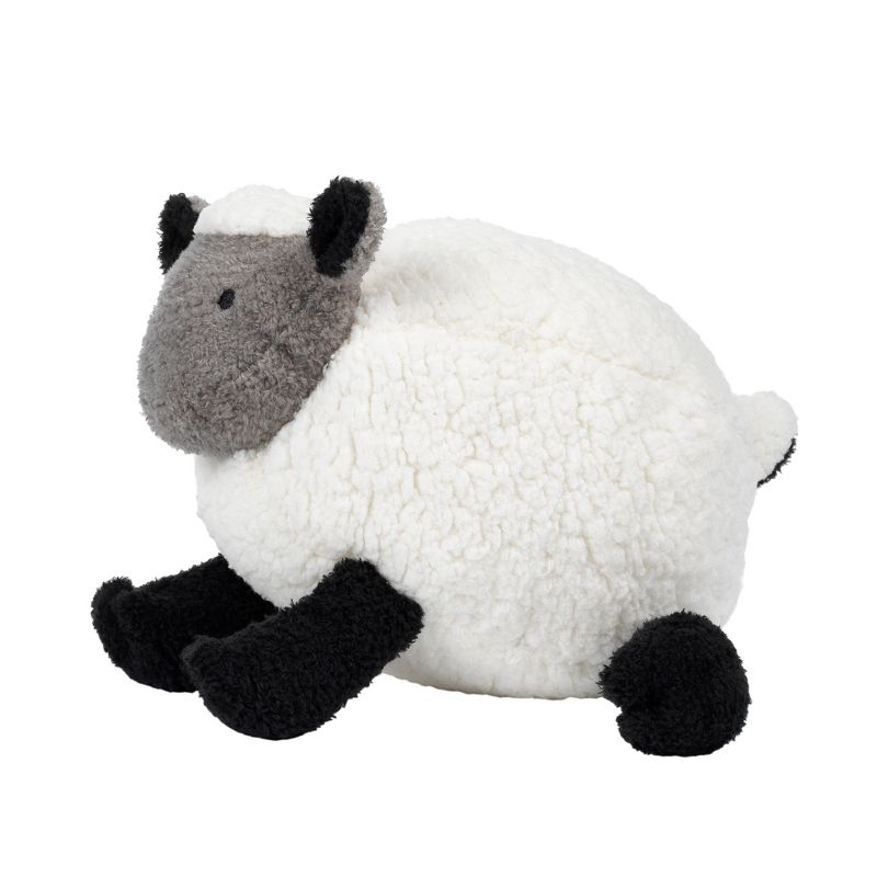 Lambs & Ivy Sleepy Sheep Plush White/Black/Gray Sheep Stuffed Animal Toy - Wooly