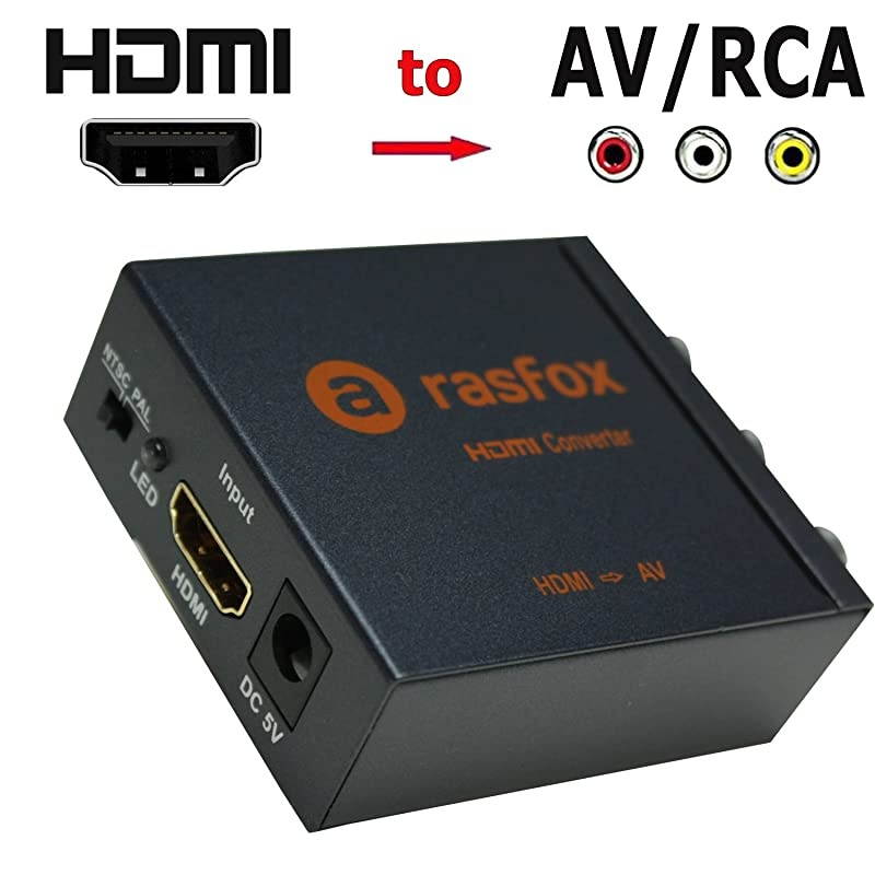Powered HDMI to AVRCA Converter 1080p HDTV HDMI to Composite RCA Audio Video AV CVBS Adapter Converter Box with Power Adapter Highend Metal Box with 1 Year Warranty