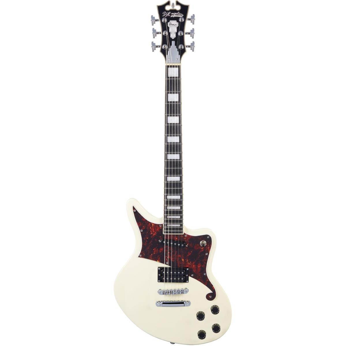 D'Angelico Guitars Premier Bedford Offset Electric Guitar, Antique White