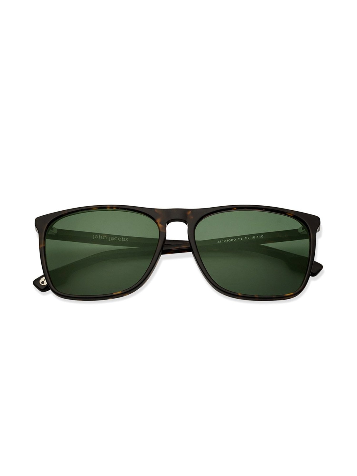 John Jacobs JJ S11089 Green Square Sunglasses