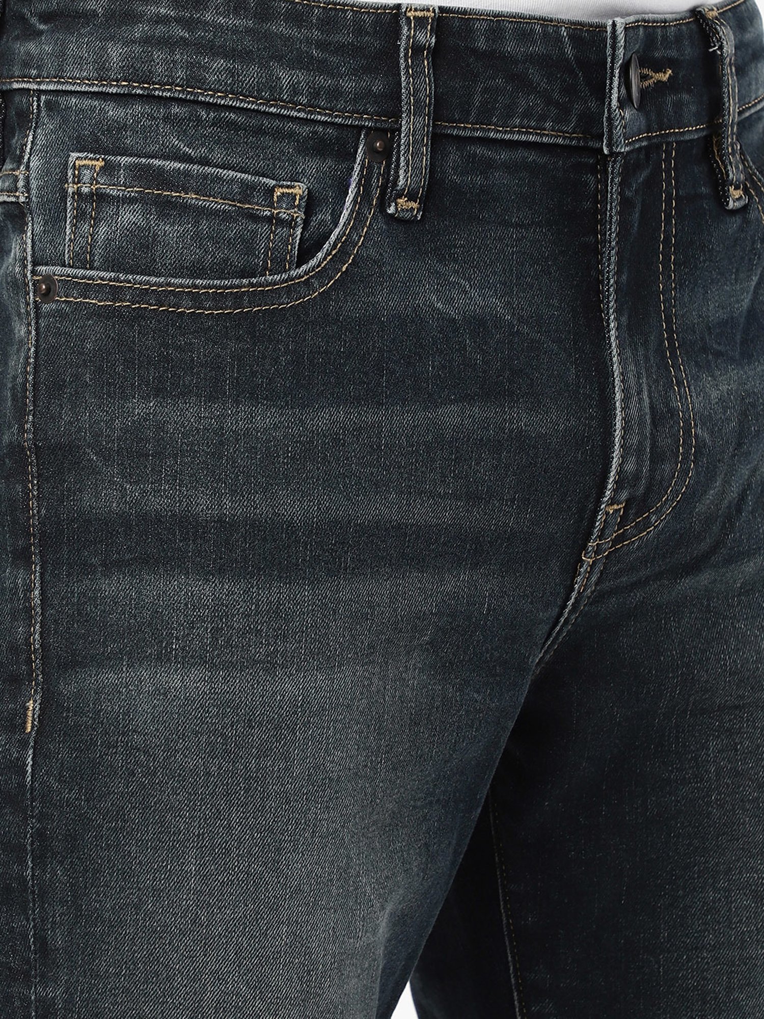 Passion Dark Blue Comfort Fit Lightly Washed Jeans