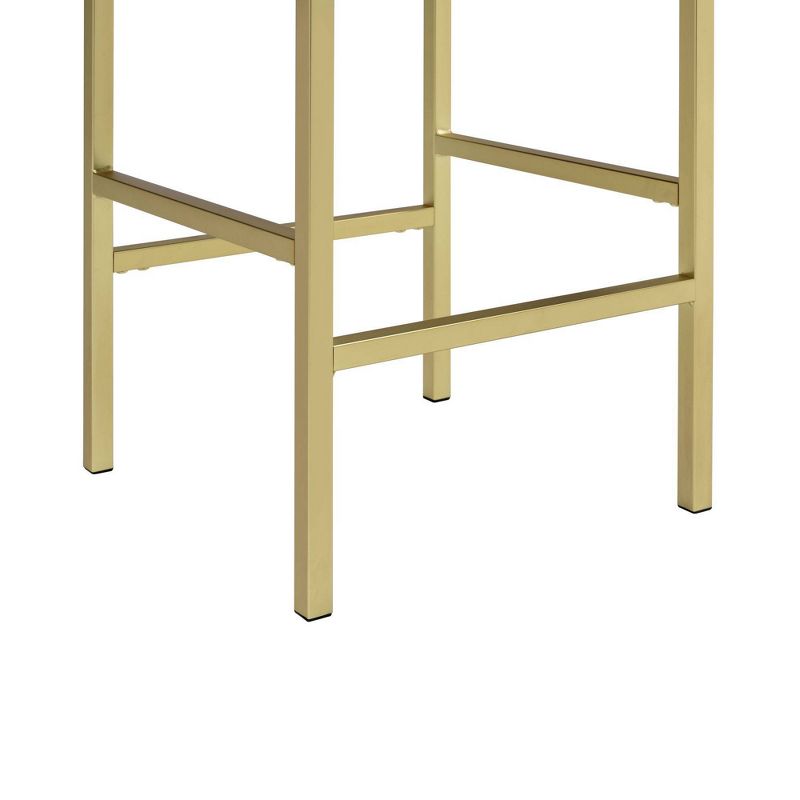 Melrose Multipurpose Bar Dining Table Set Espresso/Gold - Picket House Furnishings