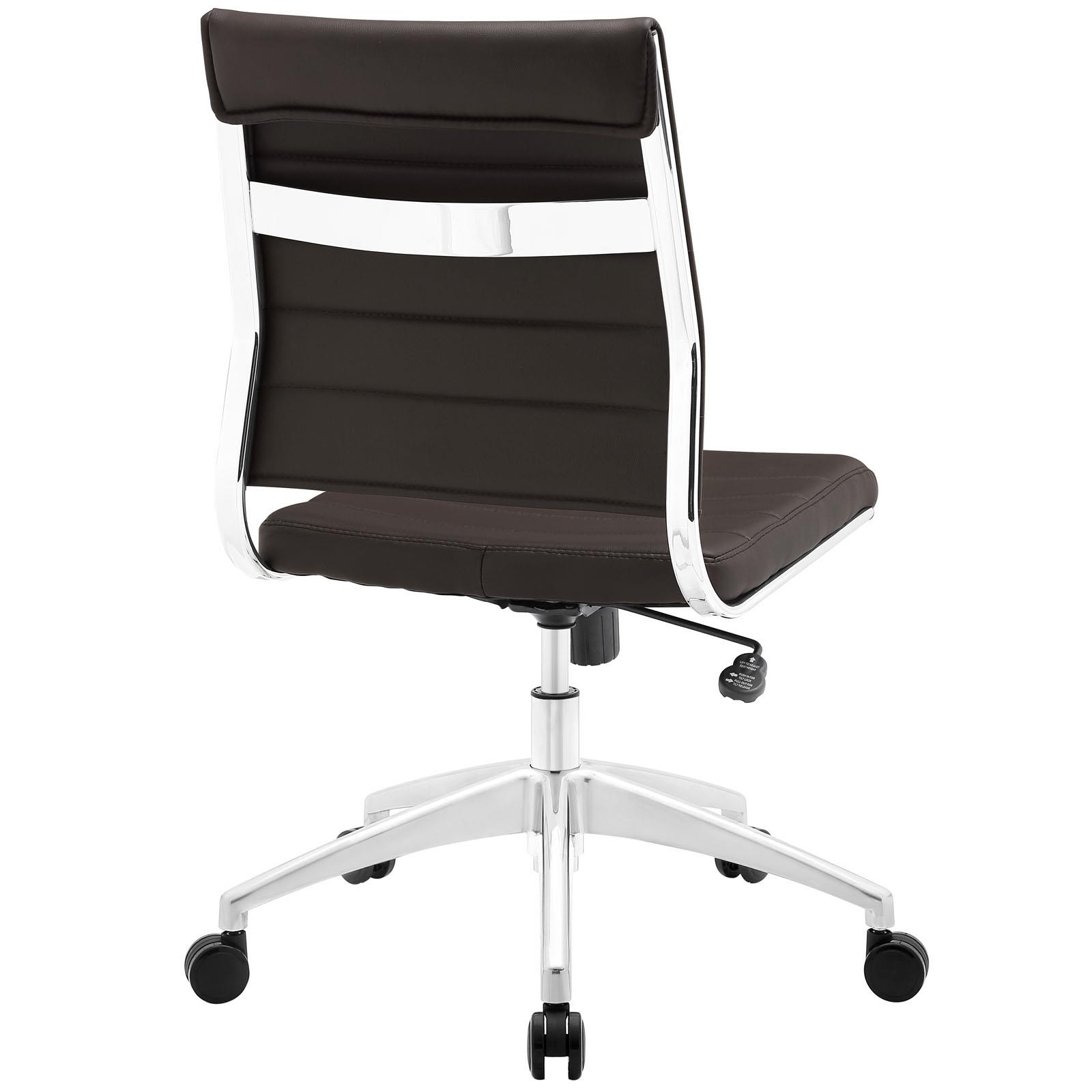 Jive Armless Mid Back Office Chair in Brown