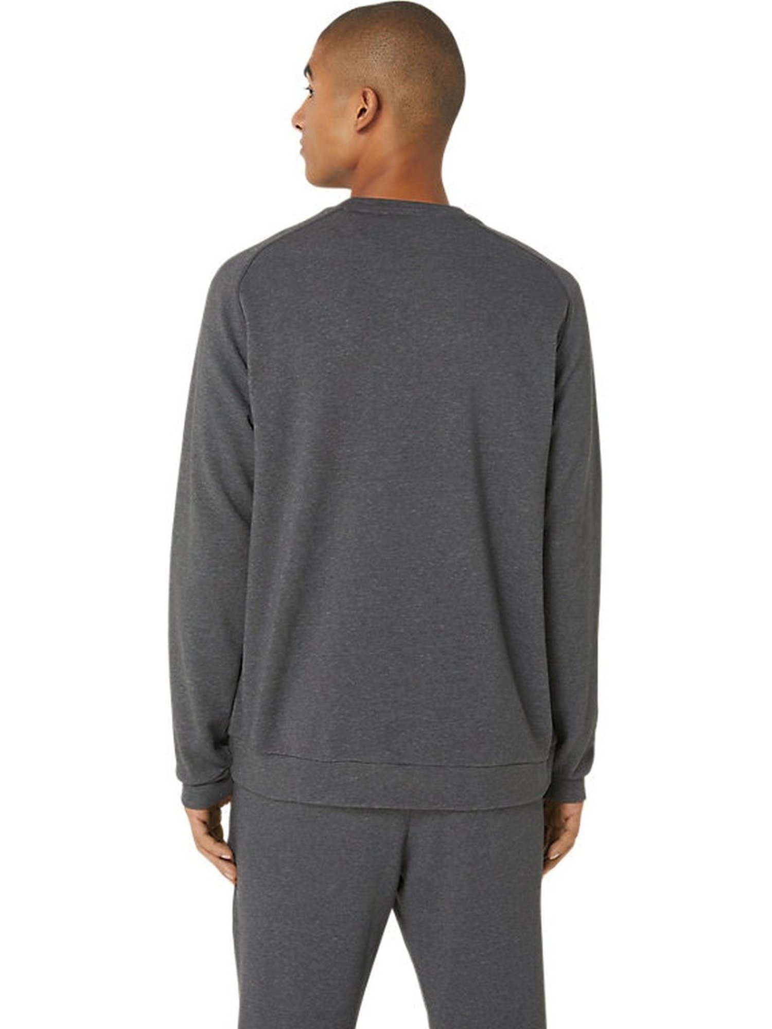 Asics Graphite Grey Heather Regular Fit Printed Sweatshirt