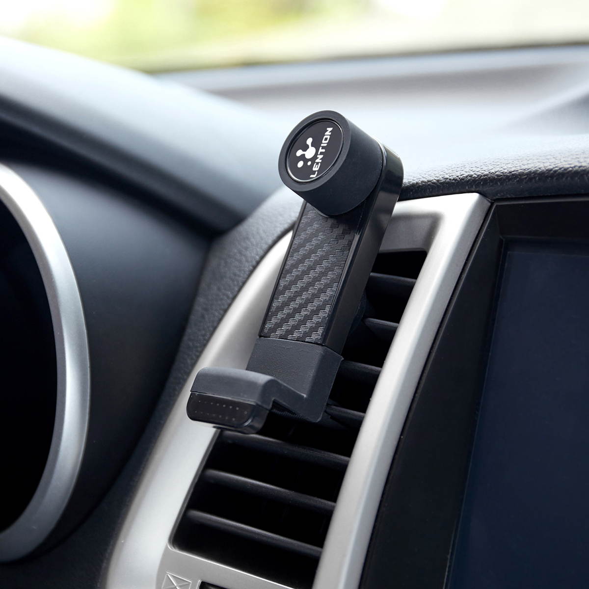 LENTION Air Vent Phone Holder, Mobile Clip Stand Car Mount for 3.5 Inch - 6 Inch iPhone, iPod, Smart Phone, PSP, GPS - Red