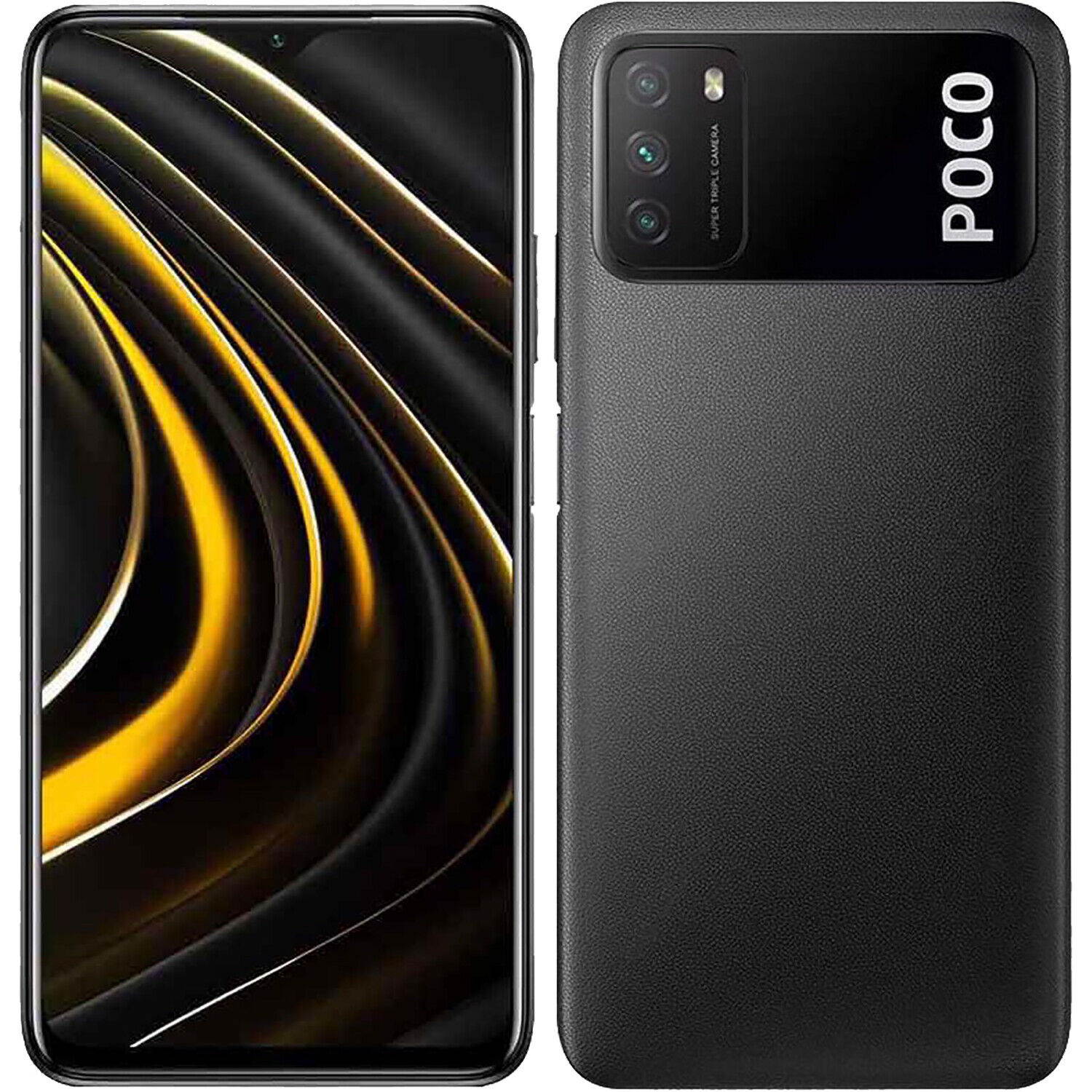 Xiaomi Poco M3 Dual-SIM 64GB + 4GB RAM (GSM Only | No CDMA) Factory Unlocked 4G/LTE Smartphone (Black) - International Version