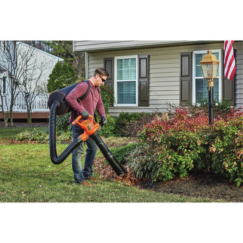 Black & Decker BV6000 12 Amp High Performance Two Speed Handheld Electric Mulcher Blower Vac