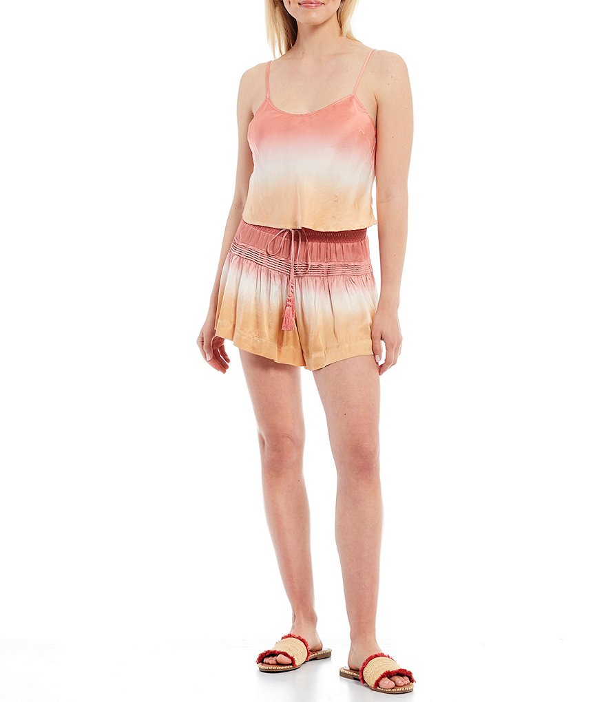 WAYF Double Ruffle V-Neck Peplum Top