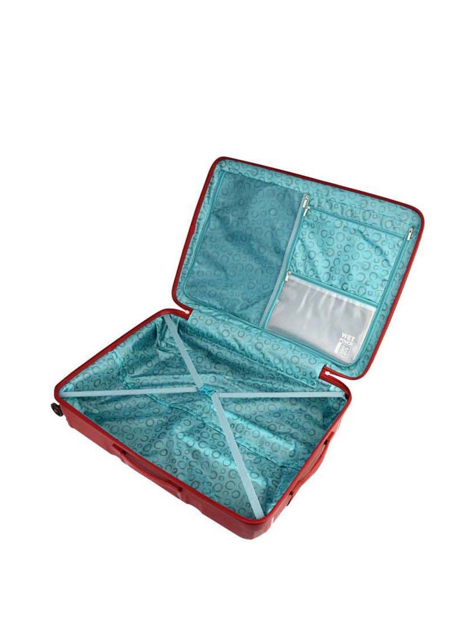 American Tourister Red Textured Hard Cabin Trolley - 37 cm