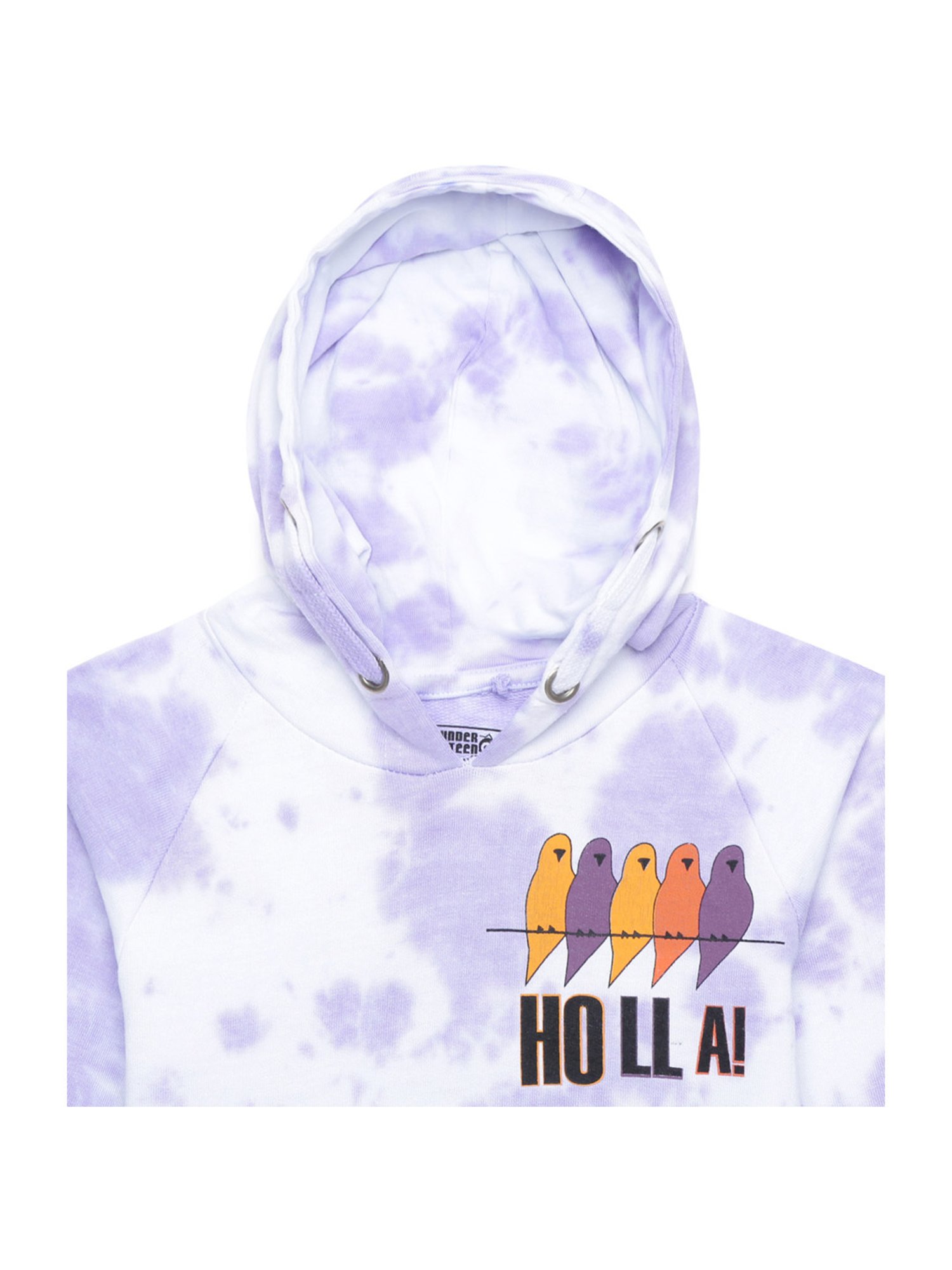 Under Fourteen Only Kids Purple & White Printed Full Sleeves Sweatshirt