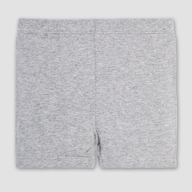 Burt's Bees Baby® Toddler Girls' 2pk Bike Shorts - White/Gray 2T