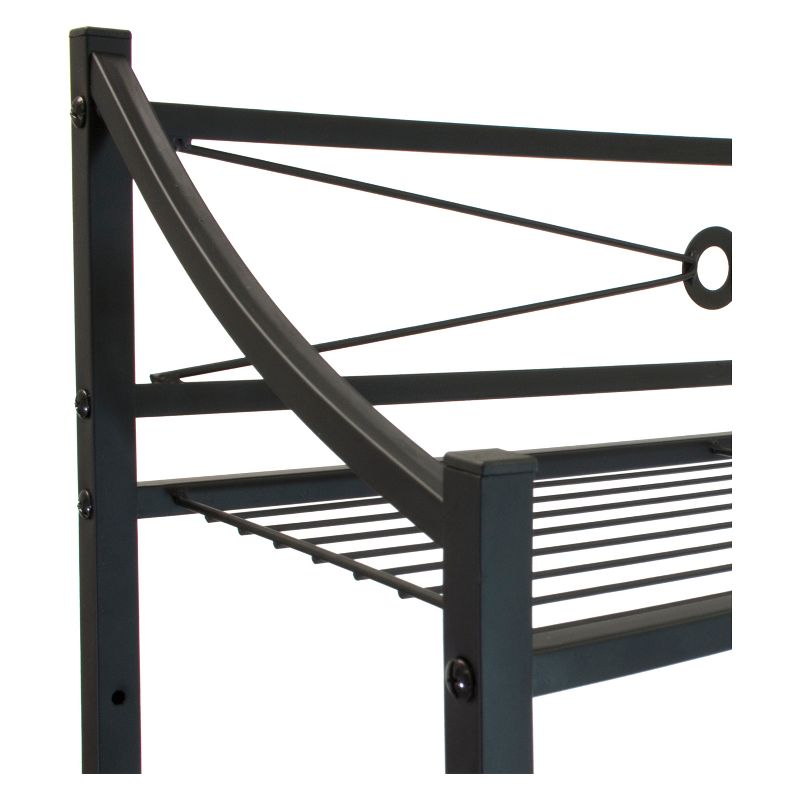 Curved Shower Caddy with Soap Tray Light Silver 24.15" - Elegant Home Fashions