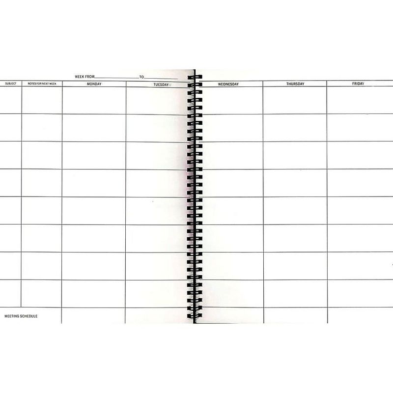 National Teacher's Plan Book 40-Week Period 11 x 8-1/2 Black 112 Pages 33995