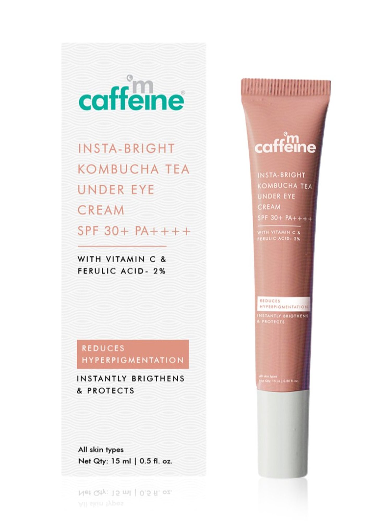 mCaffeine Insta-Bright Kombucha Tea Under Eye Cream SPF 30+ PA++++ - 15ml
