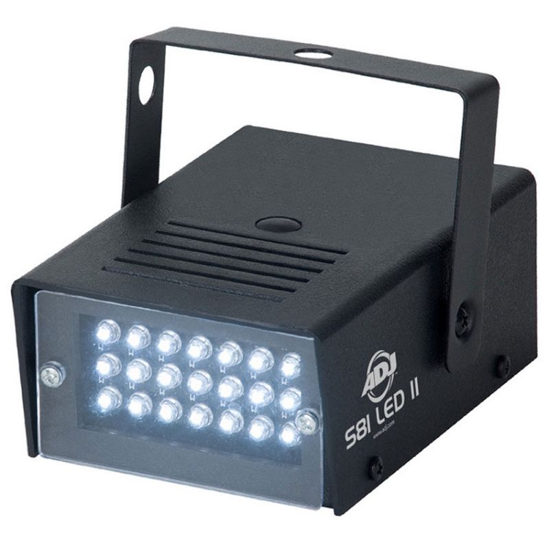 ADJ S81533 S81 LED II Portable DJ Party Stage Lighting Variable Speed Flashing 3 Watt Mini LED Strobe Light