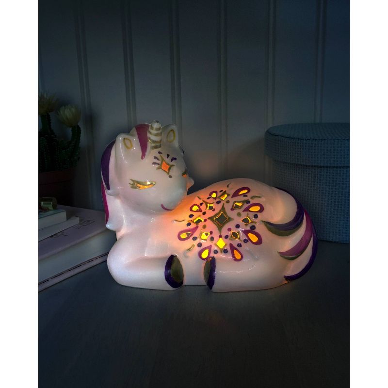 Bright Stripes LED Candle Critters - Unicorn