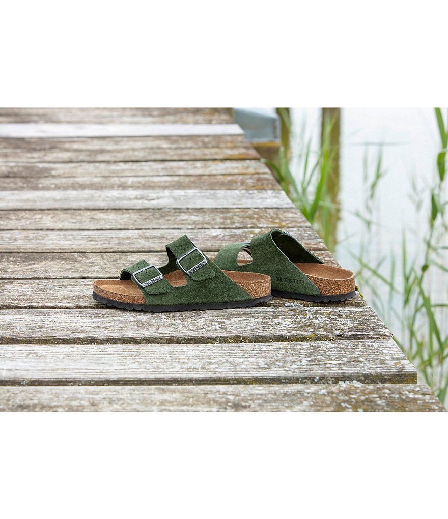 Birkenstock Women's Arizona Suede Dual Adjustable Buckle Strap Sandals