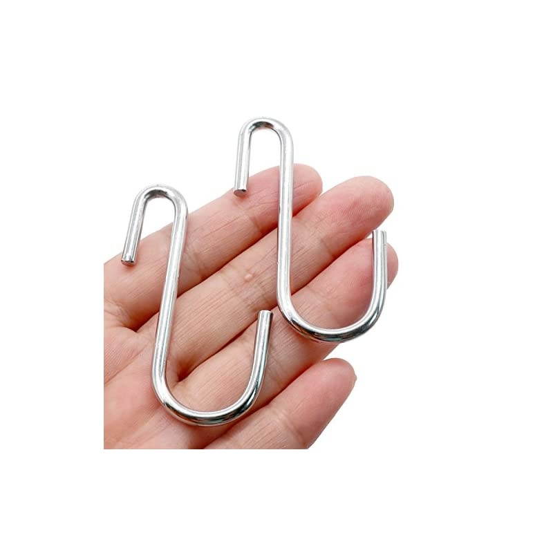 30 Pack  Heavy Duty S Hooks Pan Pot Holder Rack Hooks Hanging Hangers S Shaped Hooks for Kitchenware Pots Utensils Clothes Bags Towels Plants