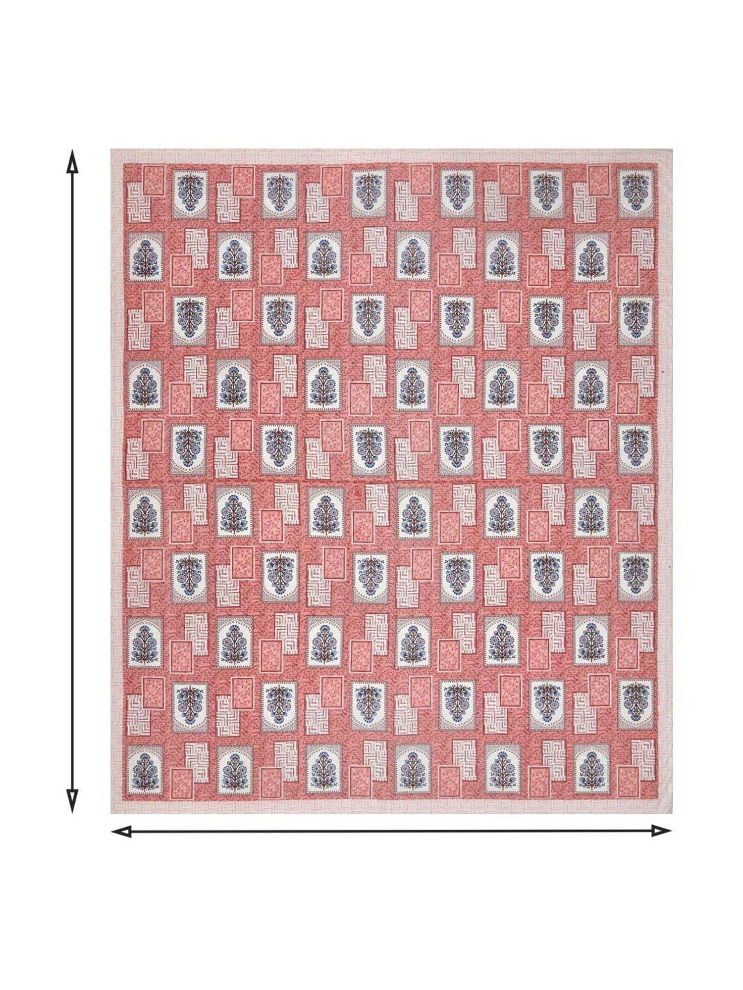 JaipurFabric Apple Cotton 180 TC Double Bedsheet with 2 Pillow Covers