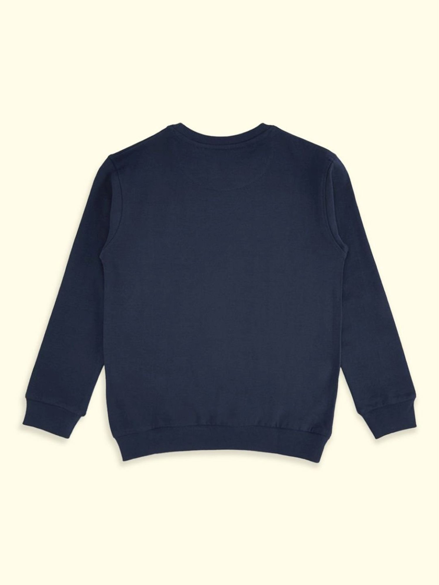 Pantaloons Junior Navy Cotton Printed Full Sleeves Sweatshirt