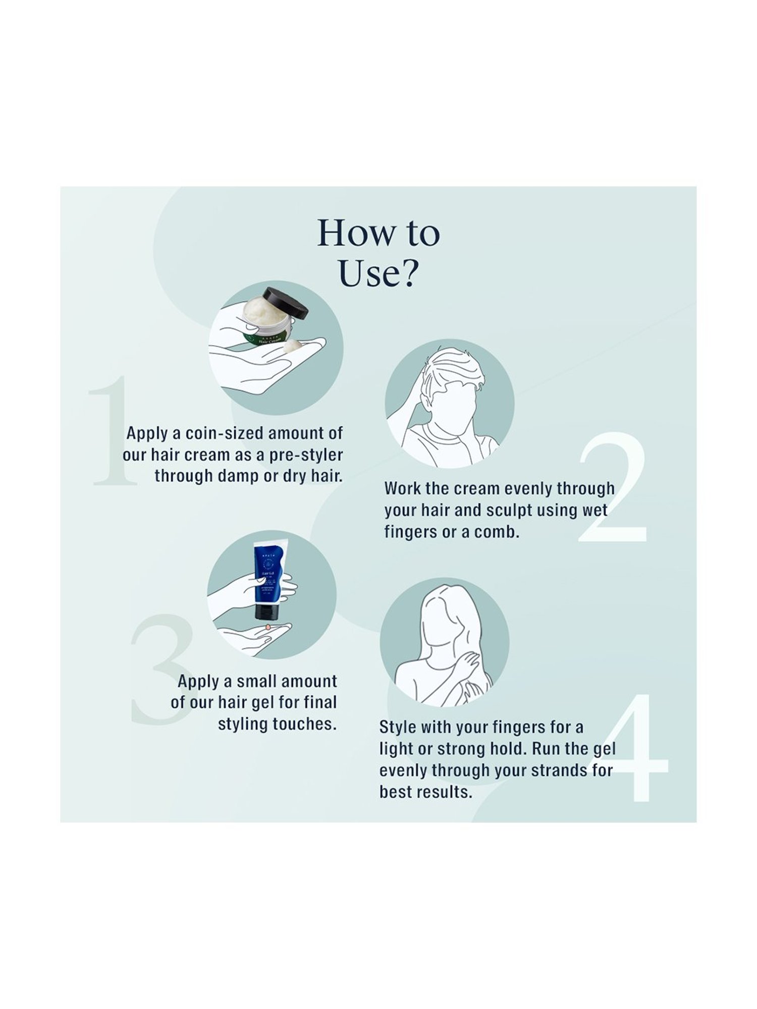 Arata Natural Hair Gel + Hair Cream Combo