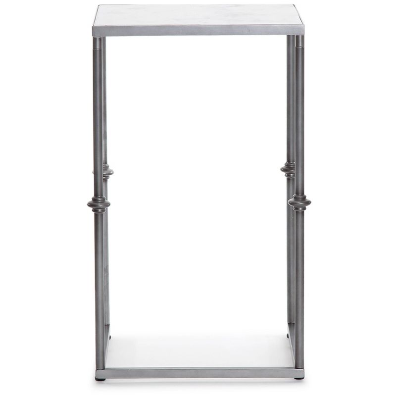 Berlin Solid Marble Side Table White - Finch