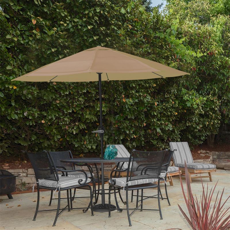 9' x 5' Rectangular Double Top Patio Outdoor Market Umbrella Emerald Green - Crestlive Products