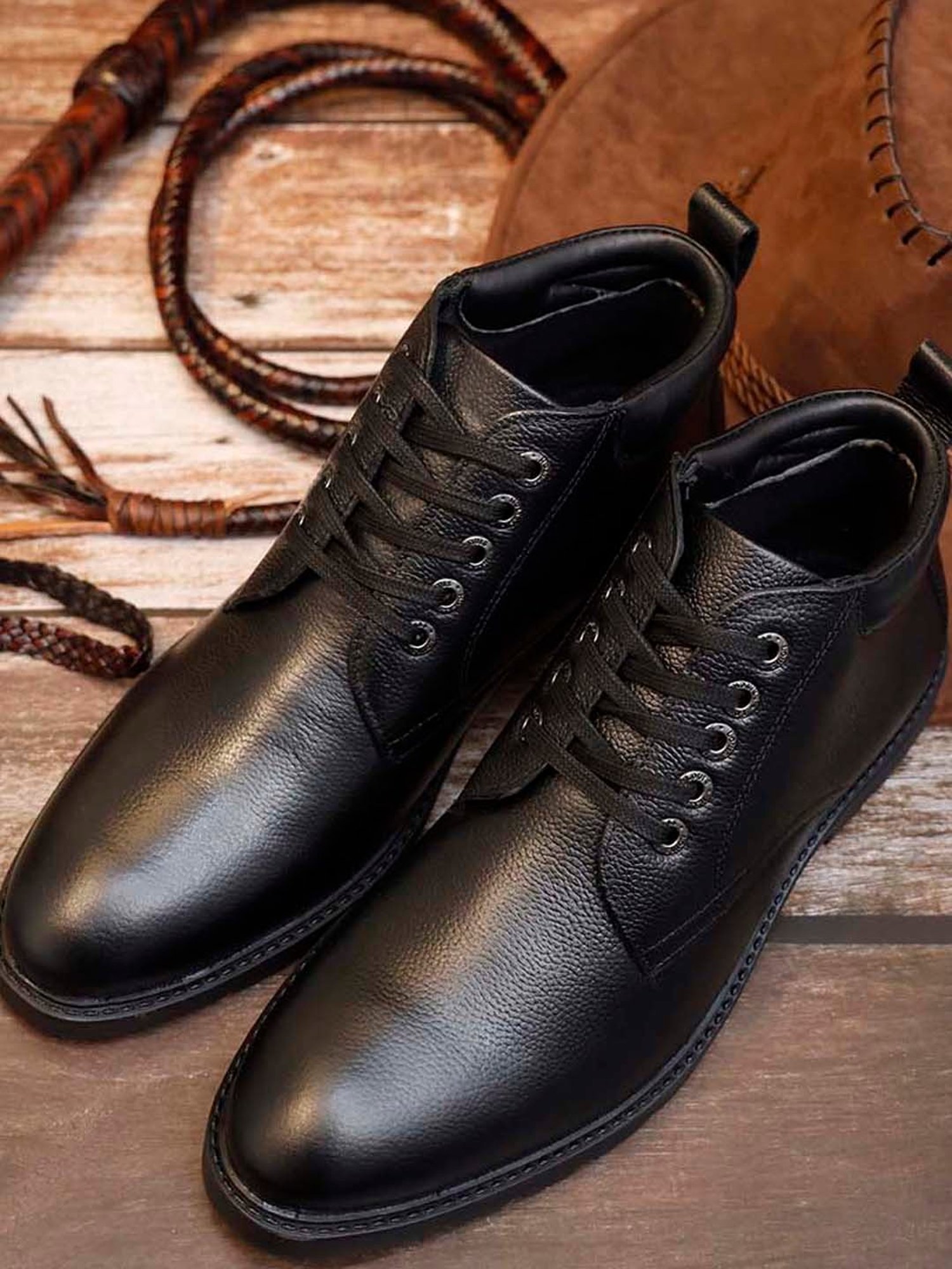 Louis Stitch Men's Obsidian Black Derby Boots