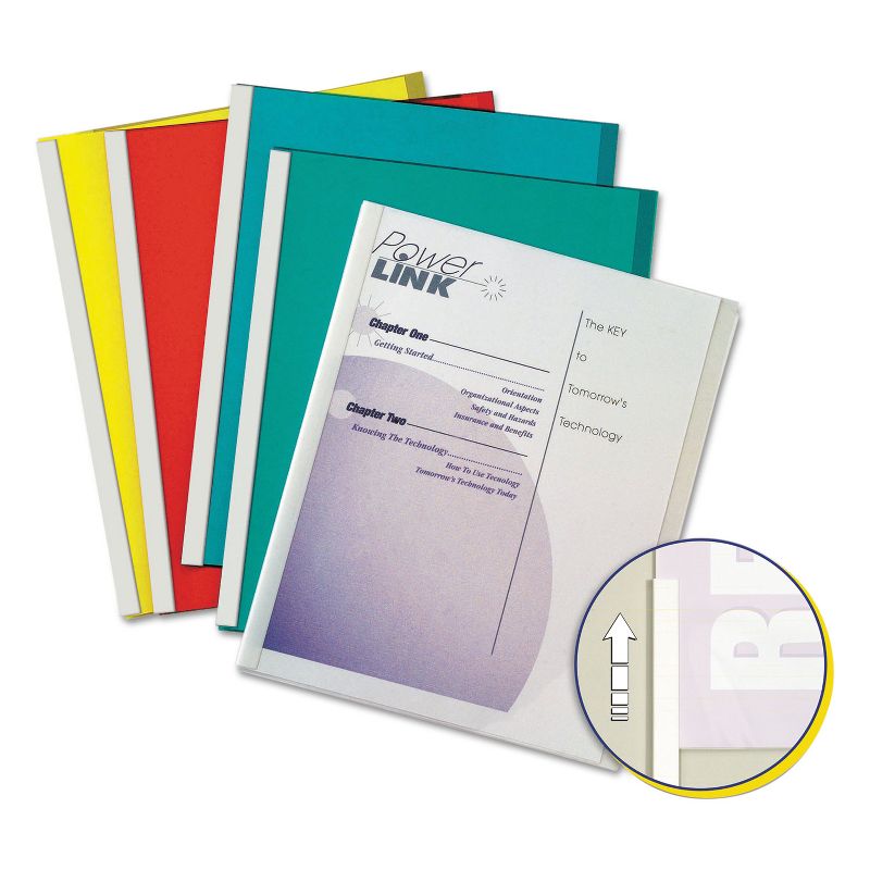 C-Line Report Covers with Binding Bars Vinyl Assorted 8 1/2 x 11 50/BX 32550