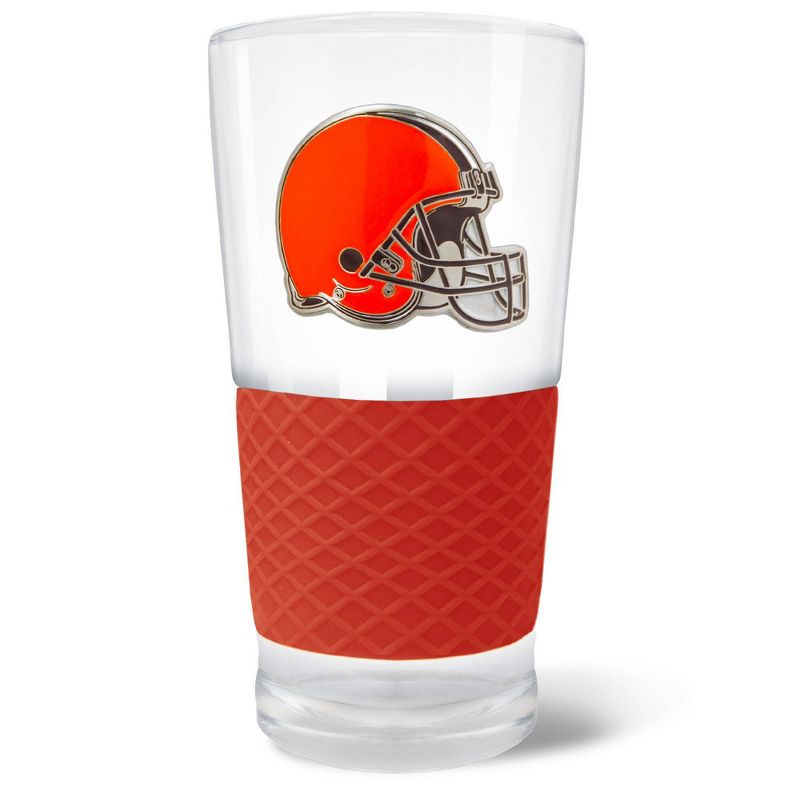 NFL Cleveland Browns 22oz Pilsner Glass with Silicone Grip