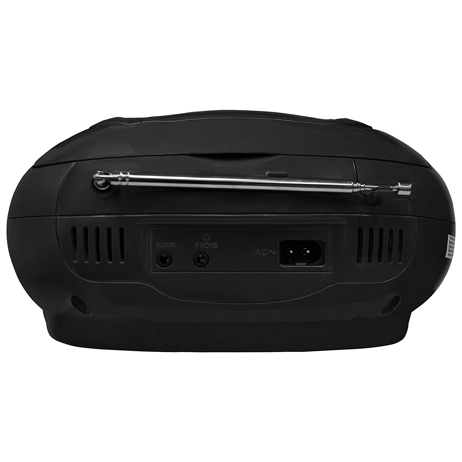 KORAMZI CD55-BKS Portable CD Boombox with AM/FM Radio, Top Loading CD Player, Telescopic Antenna, LCD Display for Indoor & Outdoor, Offices, Home, Restaurants, Picnics, School , Camping