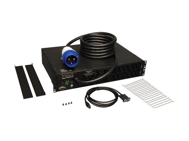 Tripp Lite Basic PDU, 30A, 24 Outlets (5-15R), 120V, L5-30P Input, 15 ft. Cord, 1U Rack-Mount Power (PDU2430)