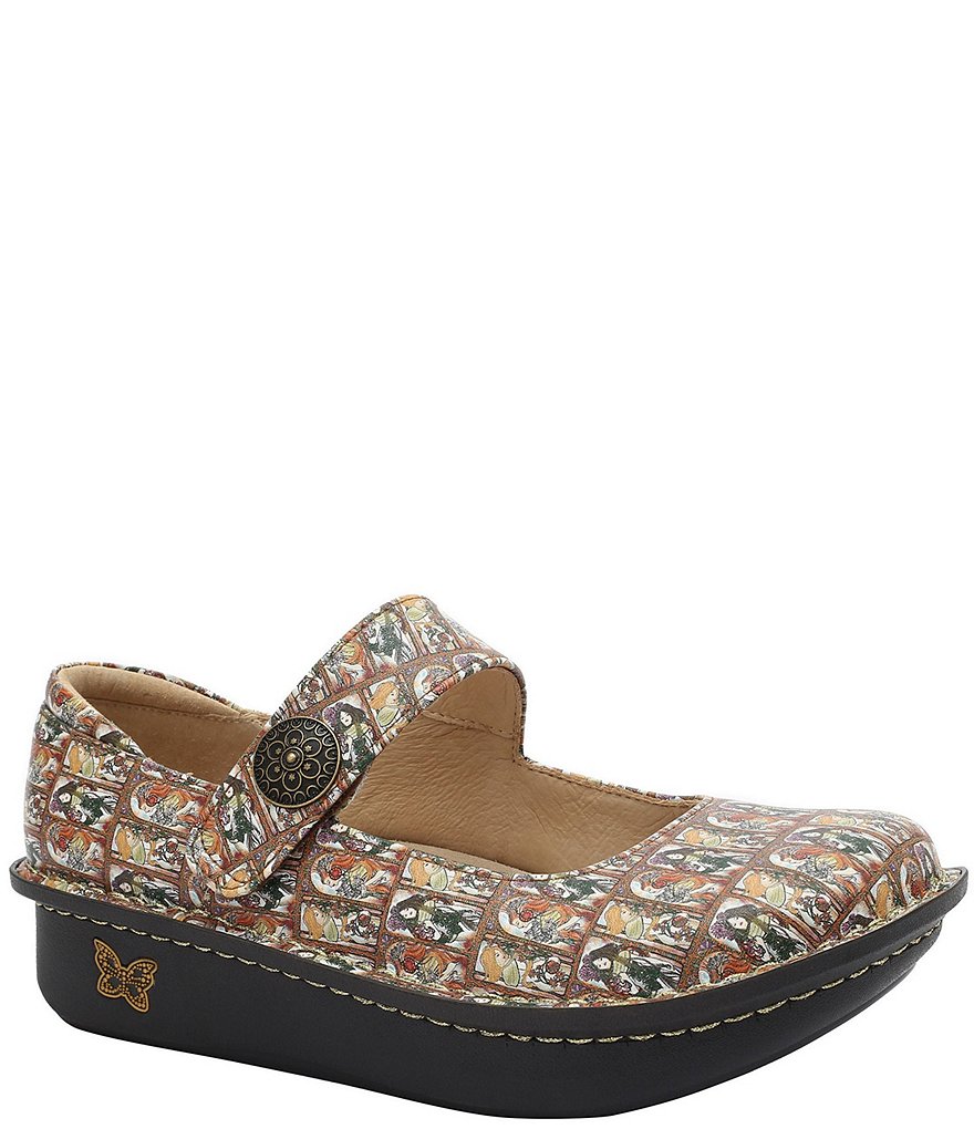 Alegria Paloma Love You Mucha Print Leather Mary Janes