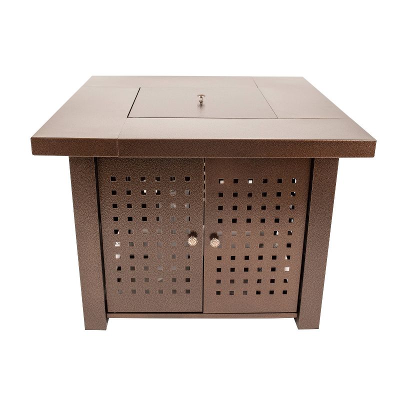 Pleasant Hearth Eden 38" Perforated Bronze Gas Fire Pit Table