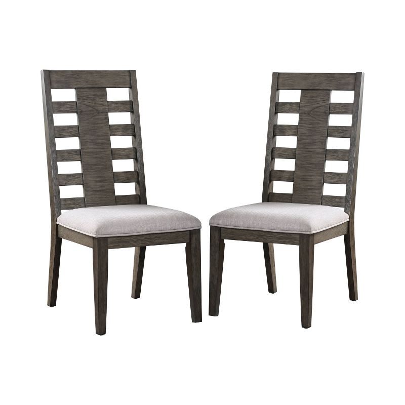 Agi Mid-Century Dining Chair in Walnut Wood and Beige Fabric - Armen Living