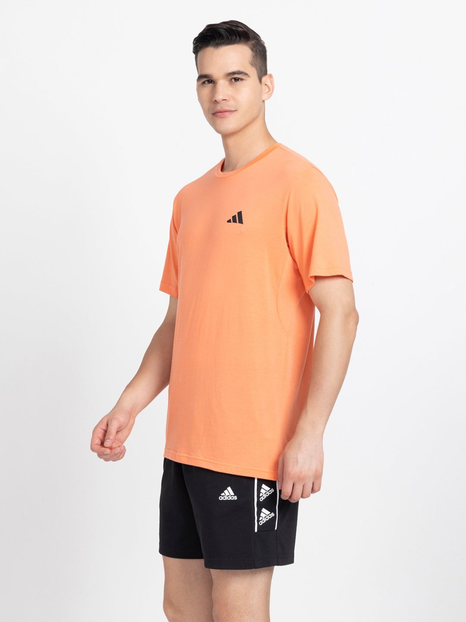 adidas Orange Regular Fit Train Essentials Comfortable T-Shirt