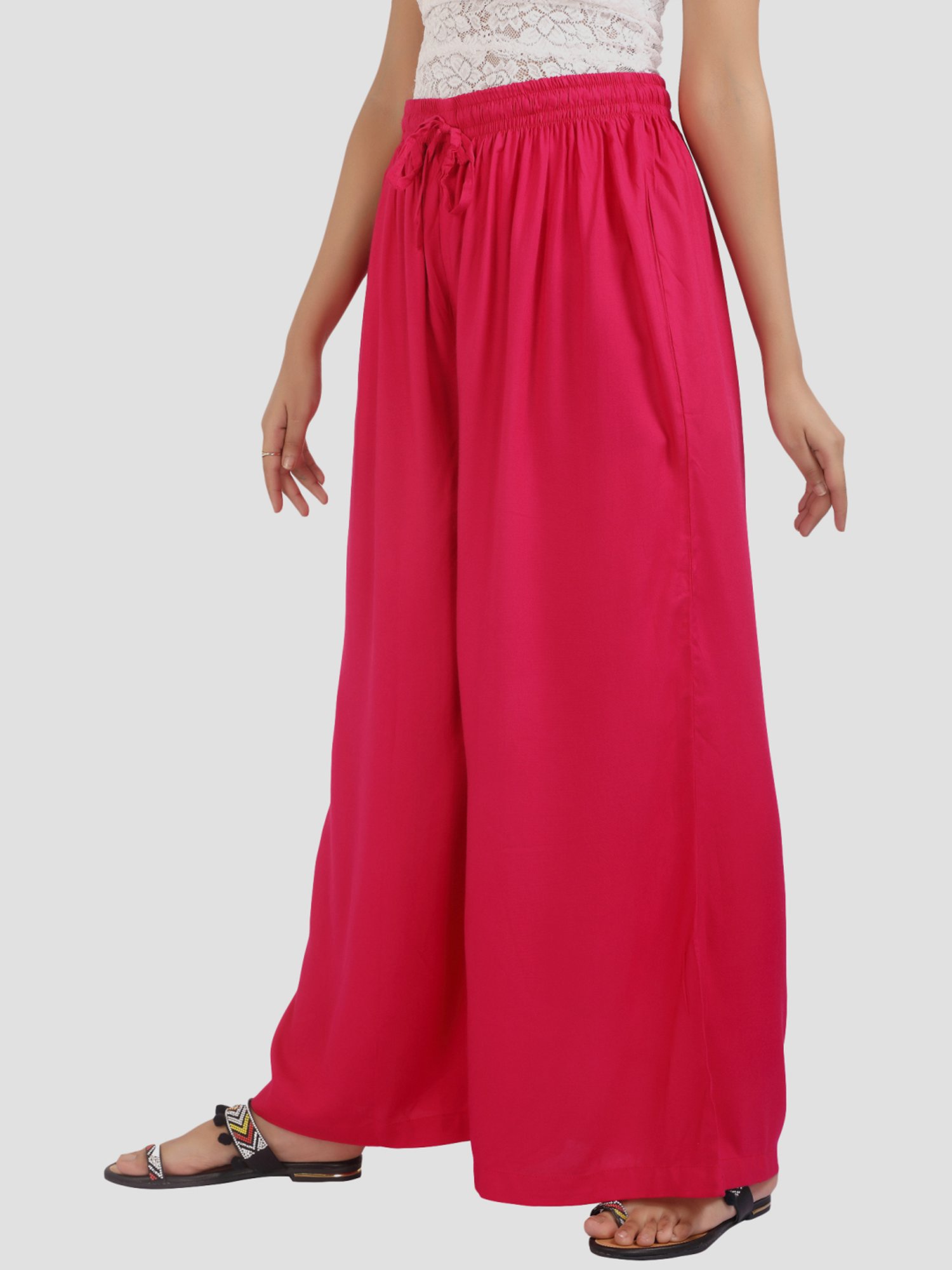 Cotton Culture Magenta Regular fit Palazzos