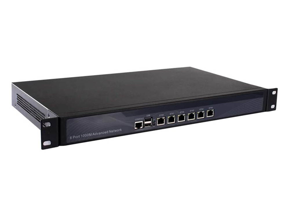 Partaker R9 Firewall VPN,1U Rackmount,Network Security Appliance,Router PC,Intel Core I7 3770,(Gray),[6 Intel Gigabit Lan/2USB/1COM/1VGA/1Bypass],(2G RAM/32G SSD)