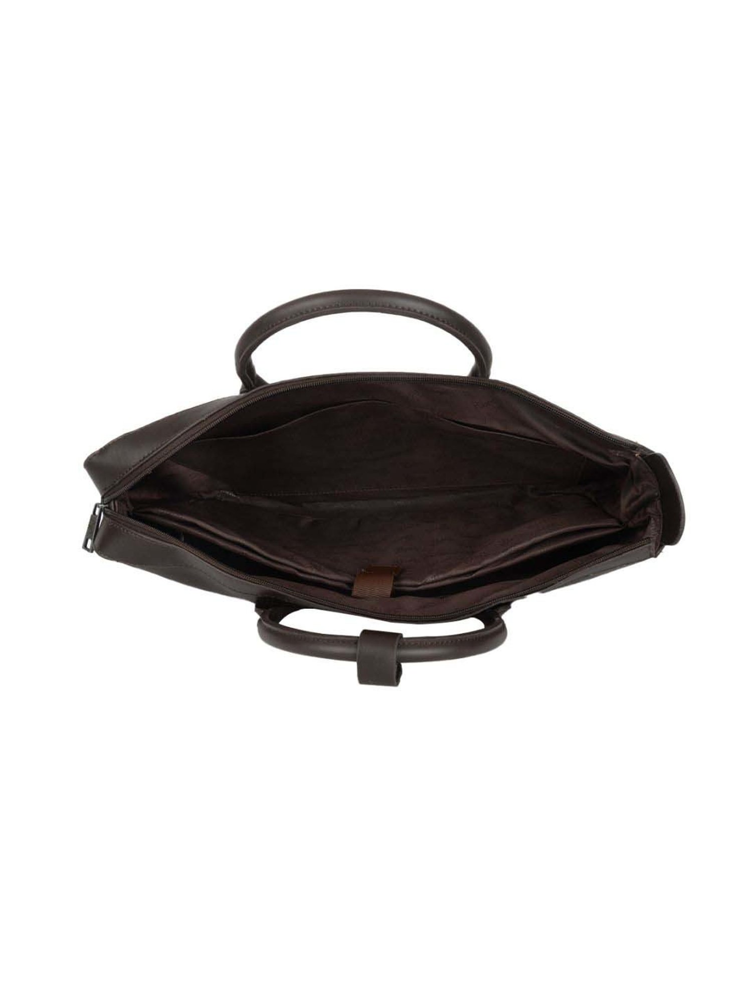 Baggit Brown PVC Solid Laptop Messenger Bag