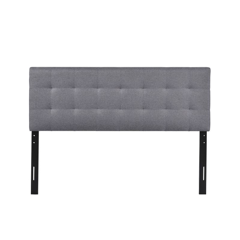 Queen Square Roberta Stitched Headboard Gray - Poly & Bark