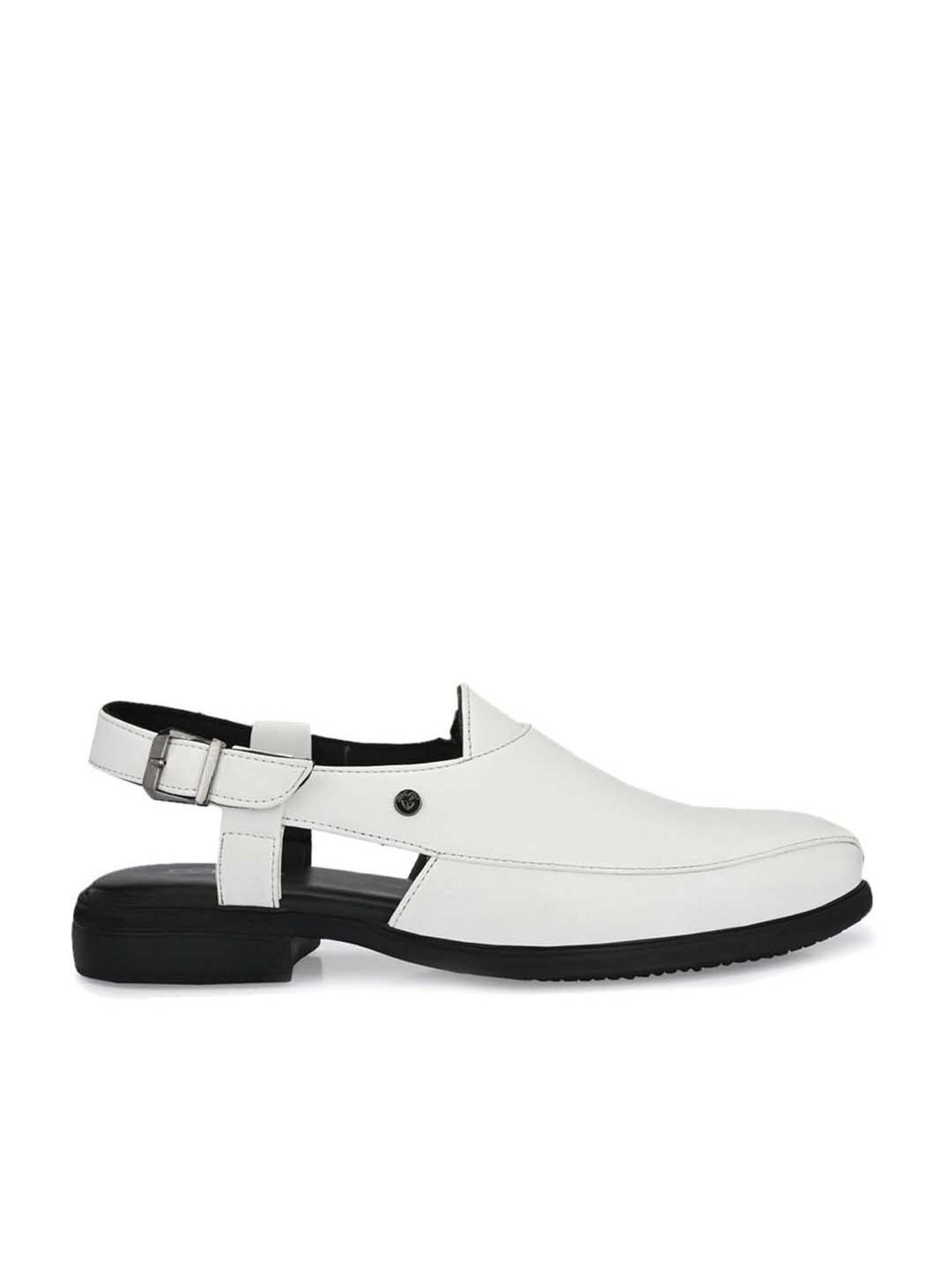 Delize Men's White Back Strap Sandals