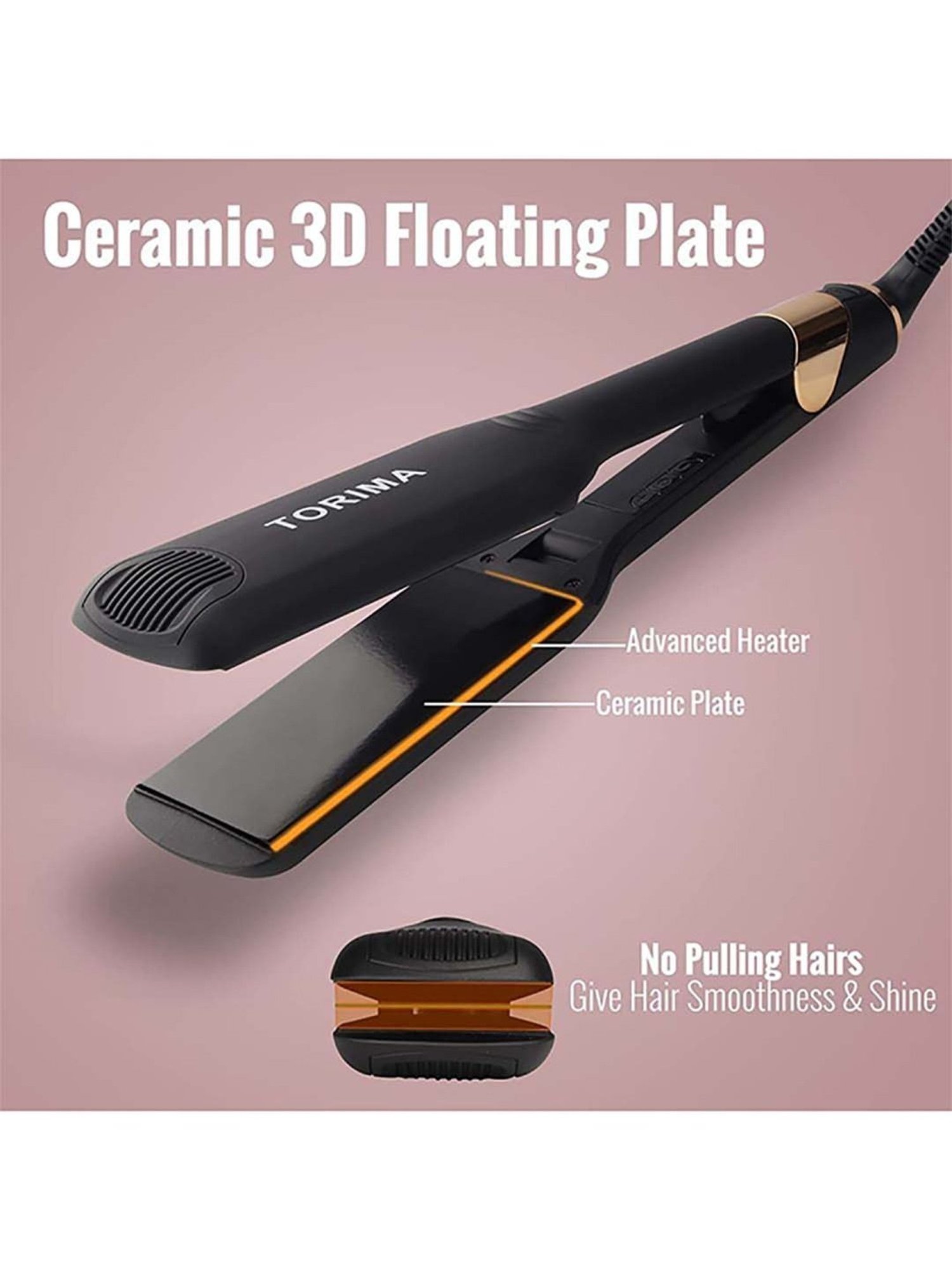 Gorgio Professional HS7800 Steam Hair Straightener (Black)