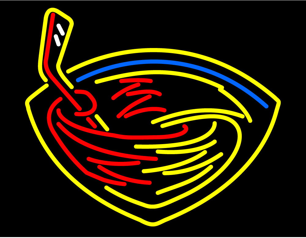 Fashion Neon Sign Atlanta thrashers  Handcrafted Real Glass Lamp Neon Light Neon Sign Beerbar Sign Neon Beer Sign 19x15